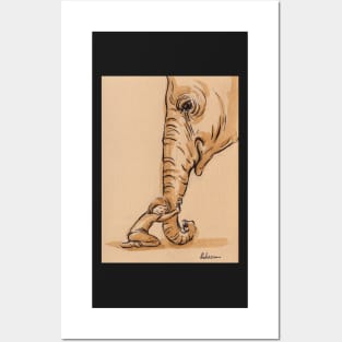 Best Friends - Elephant Watercolor Painting #7 Posters and Art